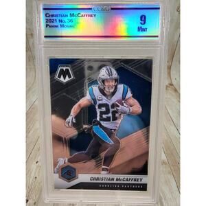 2021 Panini Mosaic Christian McCaffrey Reactive Blue #36 Carolina Panthers CCG 9